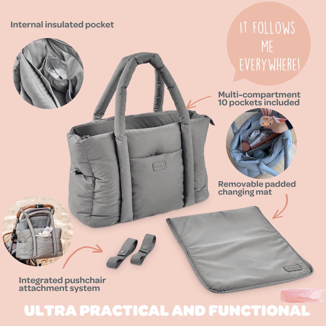 Paris Puffy Nappy Bag