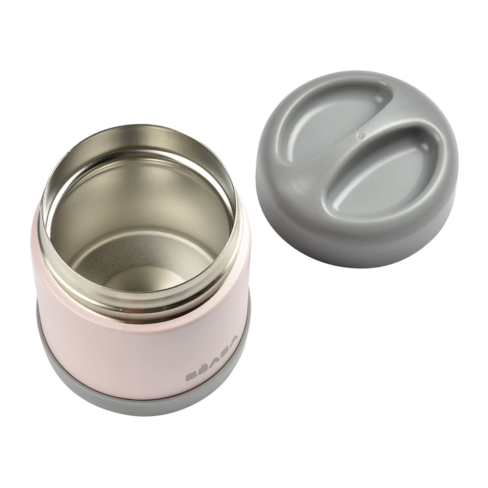 Béaba Stainless Steel Isothermal Portion 300ml - Dark Mist / Light Pink (1)