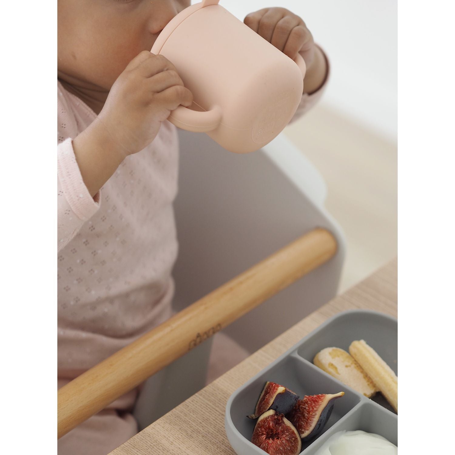 Silicone Learning Set - Pink/Grey