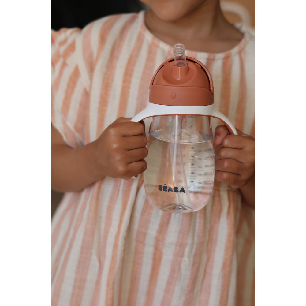 Beaba Straw Cup 300ml - Terracotta
