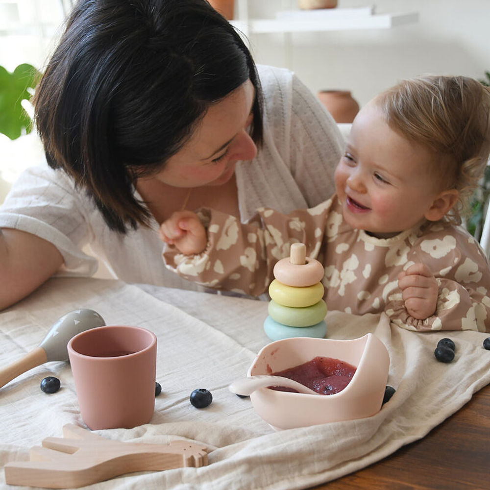 Beaba Silicone Suction Meal Set - Cotton Candy