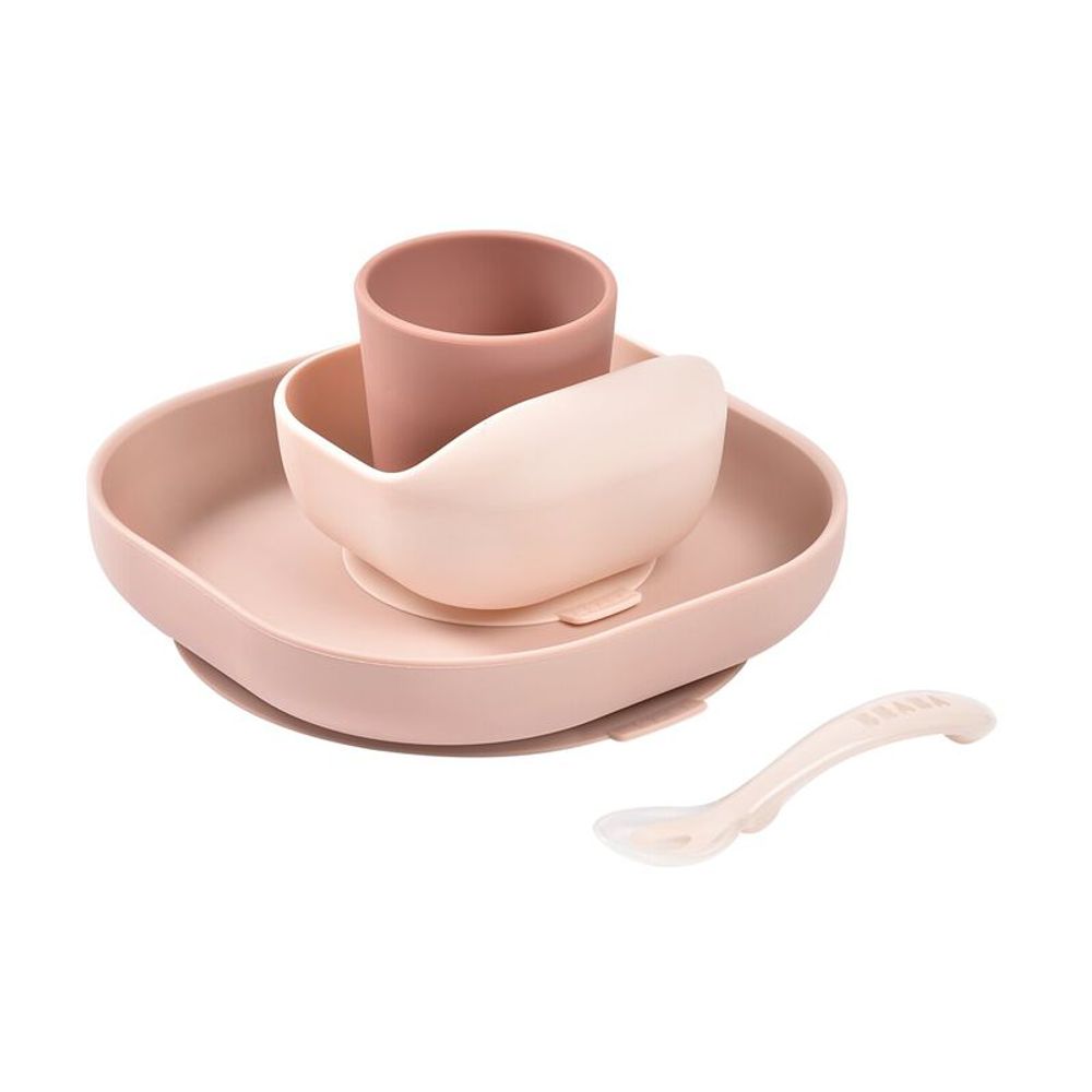Beaba Silicone Suction Meal Set - Cotton Candy