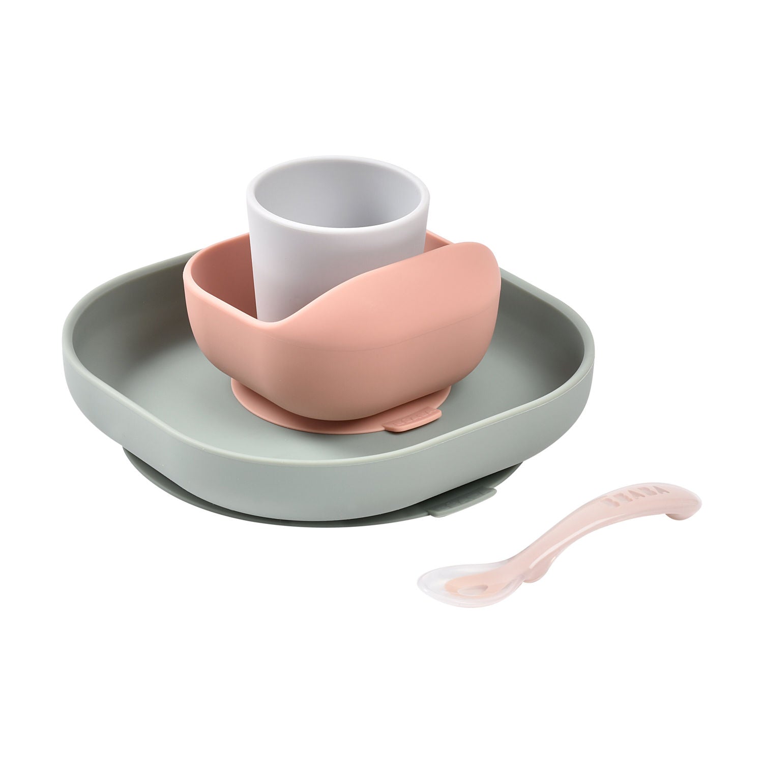 Beaba Silicone Suction Meal Set - Eucalyptus