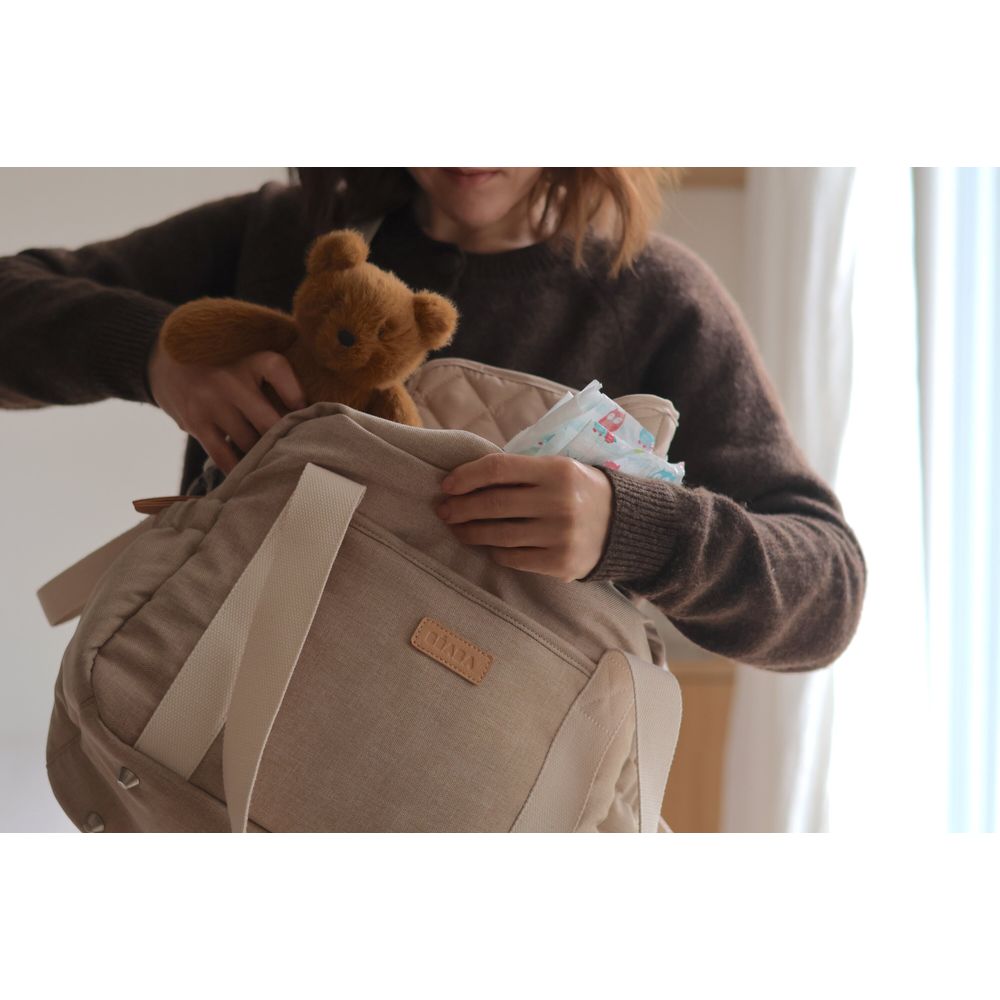 Paris Nappy Bag - Eco Clay