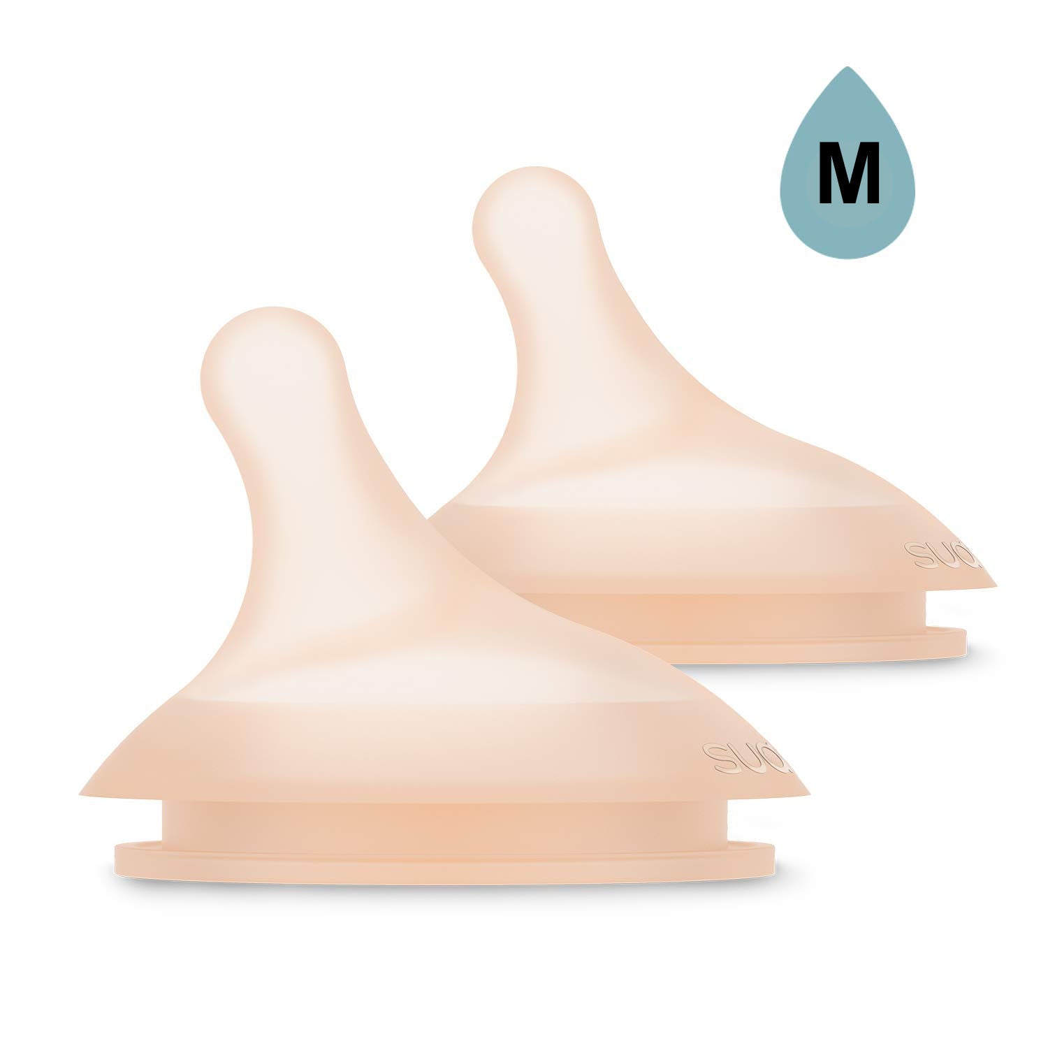 Zero Zero Silicone Teat x 2 - Medium Flow 3M+