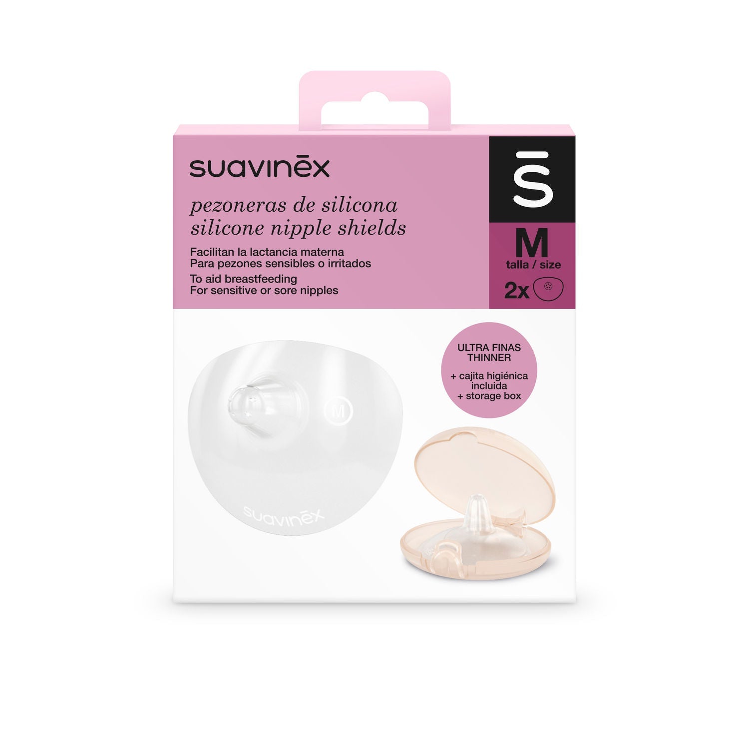 Silicone Nipple Shields with Storage Box - M (24mm)