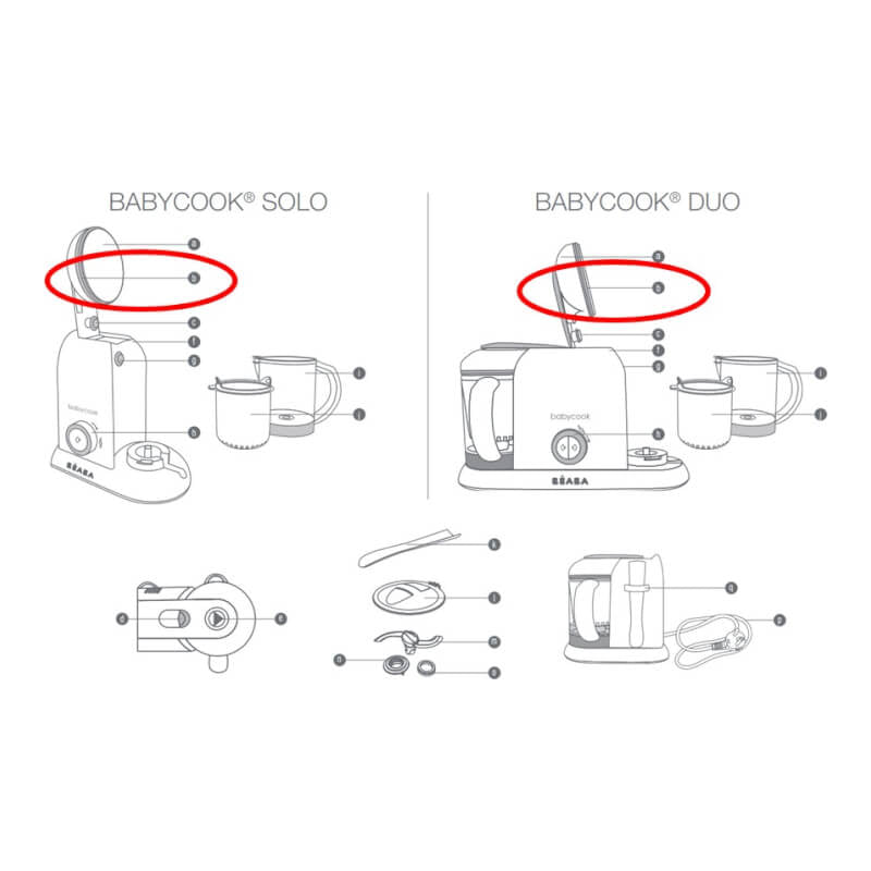 Beaba Babycook Rubber Bowl Cover Gasket