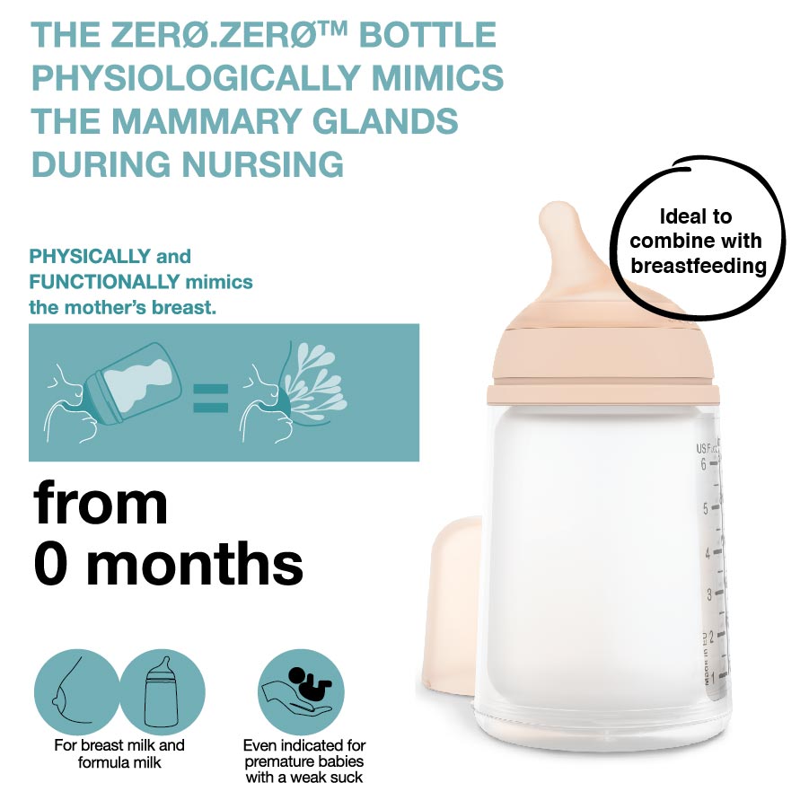 Zero Zero Anti-Colic Bottle 180ml - Slow Flow