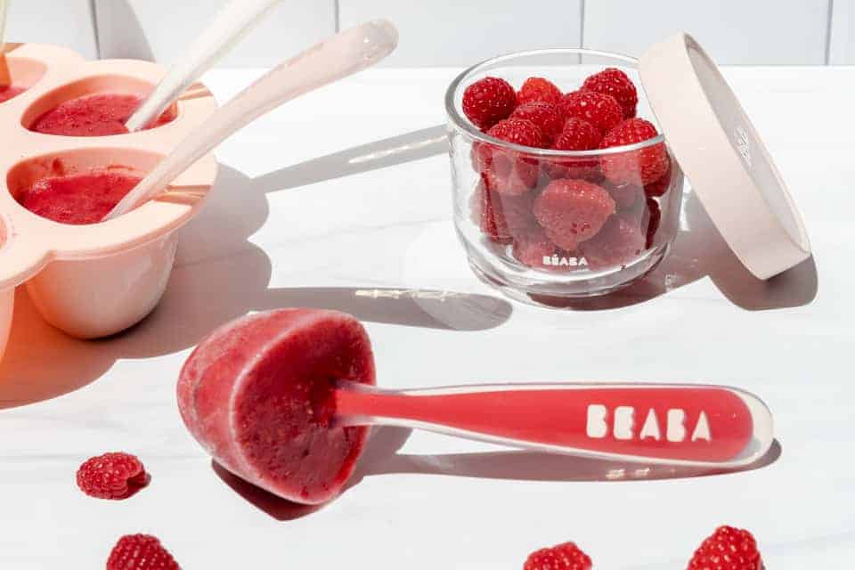 Berry and Breastmilk Popsicle