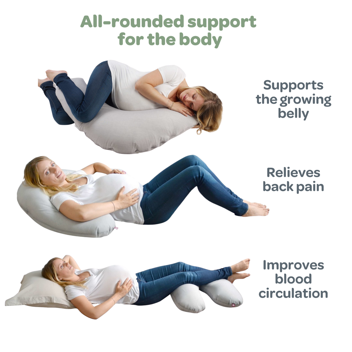 Big Flopsy Linen Nursing Pillow - Rose