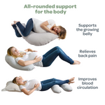 Big Flopsy Linen Nursing Pillow - Rose