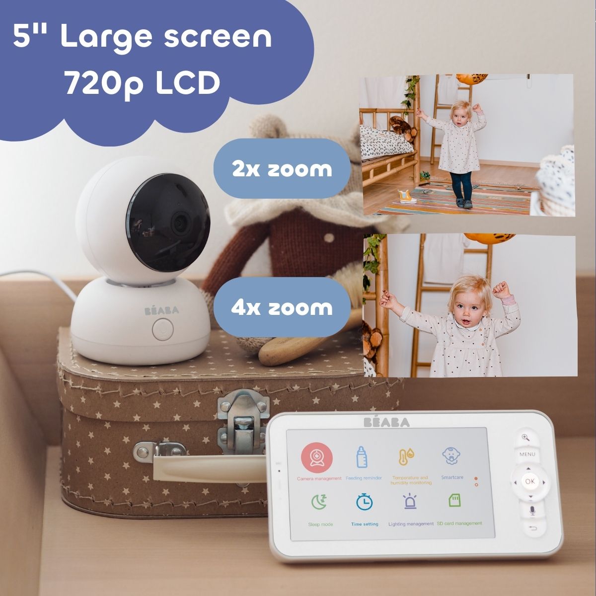 Zen Premium Video Baby Monitor - White