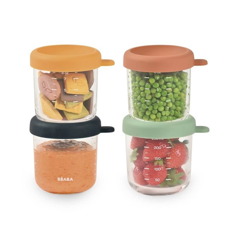 250ml Glass Containers - 4 Pack