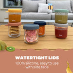 250ml Glass Containers - 4 Pack