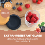 150ml Glass Containers - 6 Pack
