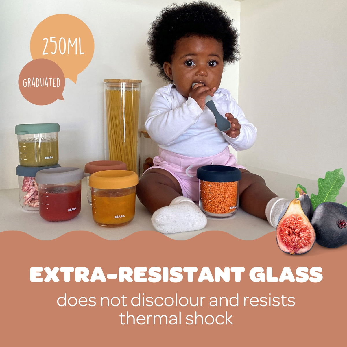 250ml Glass Containers - 4 Pack