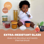 250ml Glass Containers - 4 Pack