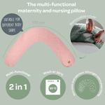 Big Flopsy Linen Nursing Pillow - Rose