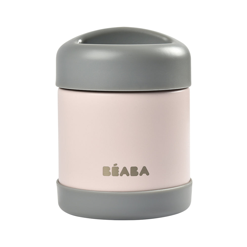 Béaba Stainless Steel Isothermal Portion 300ml - Dark Mist / Light Pink
