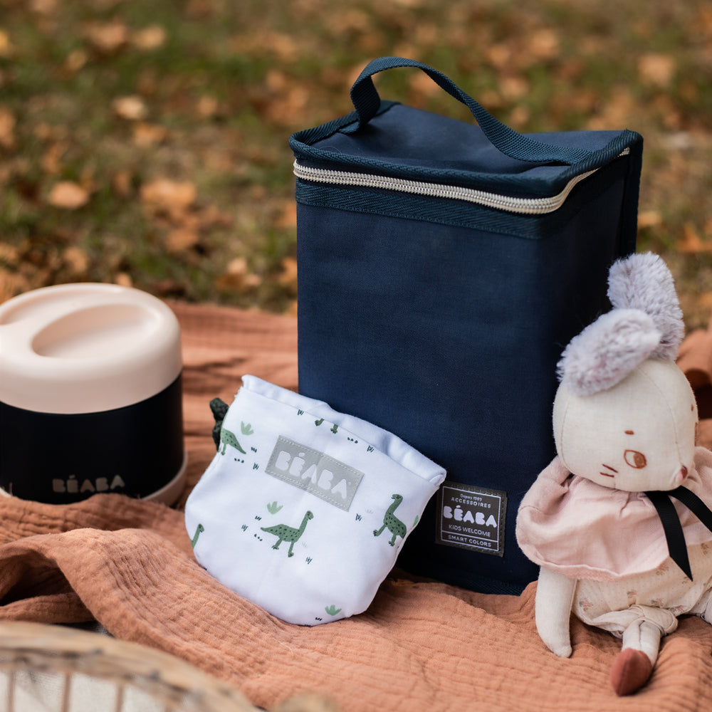 Béaba Stainless Steel Isothermal Portion 500ml - Light Pink / Night Blue (13)