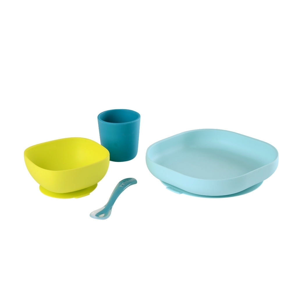 Beaba Silicone Suction Meal Set - Blue (4)