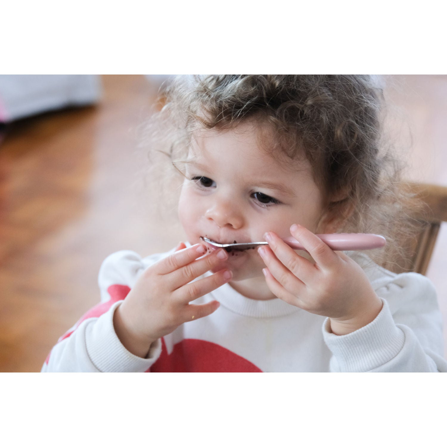 Beaba Stainless Steel Training Cutlery 3 Piece Set - Old Pink