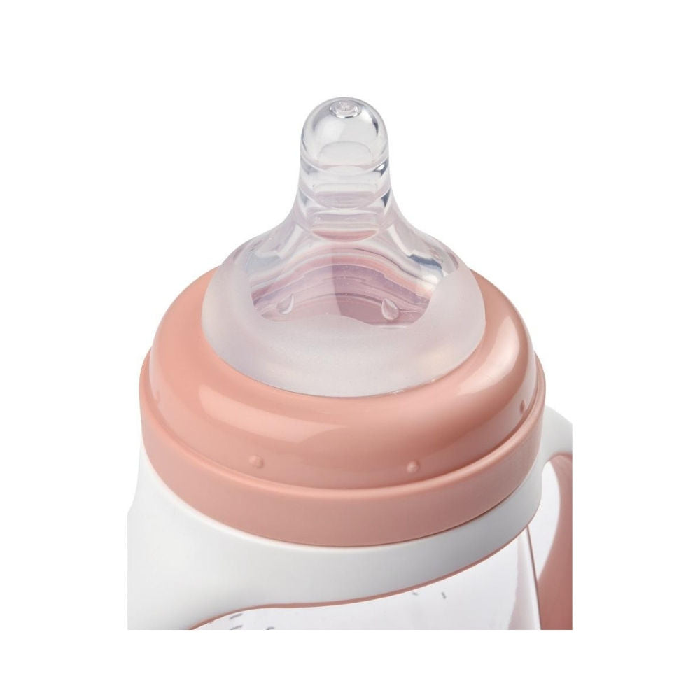 Beaba 2-in-1 Bottle to Sippy Learning Cup 210ml - Vintage Pink