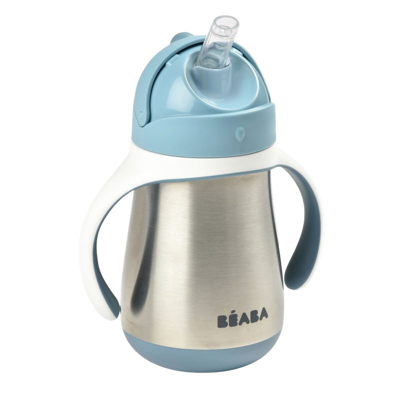 Beaba Stainless Steel Straw Cup 250ml - Windy Blue