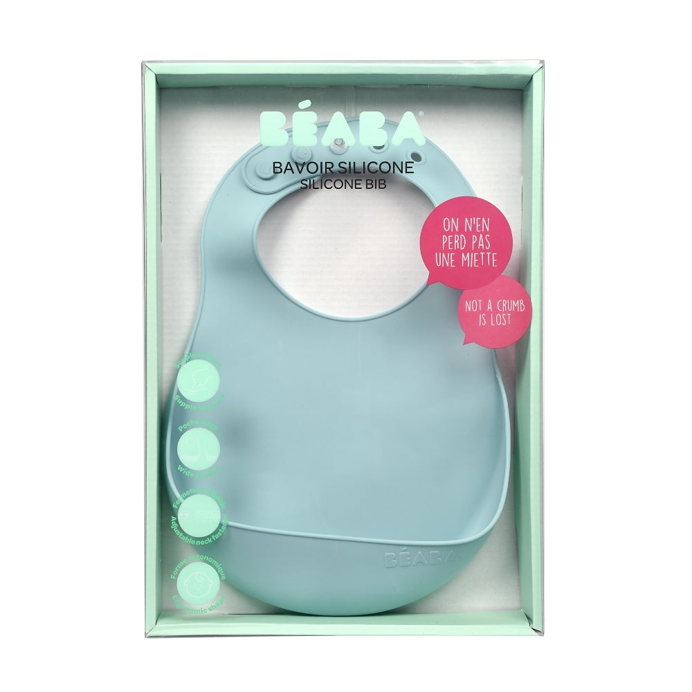 Beaba Silicone Bib - Airy Green (2)