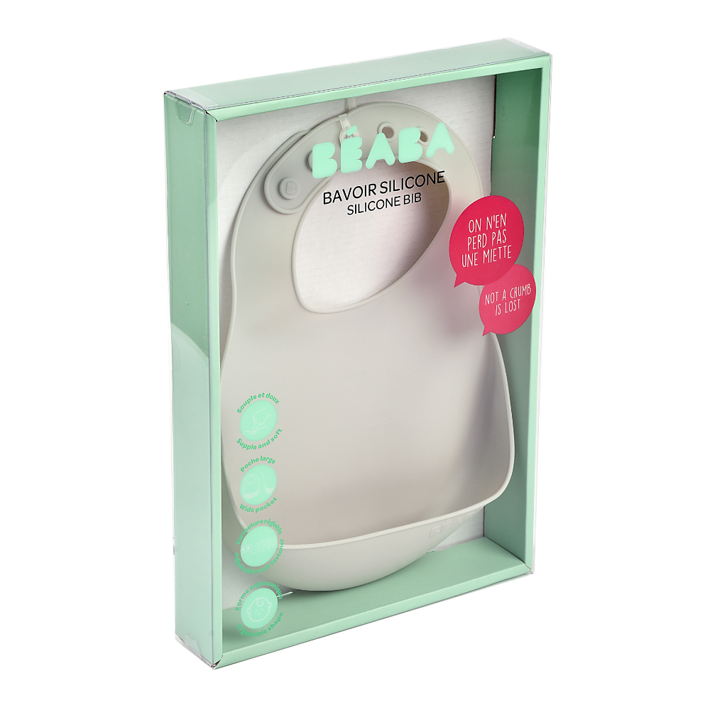 Beaba Silicone Bib - Light Mist (4)