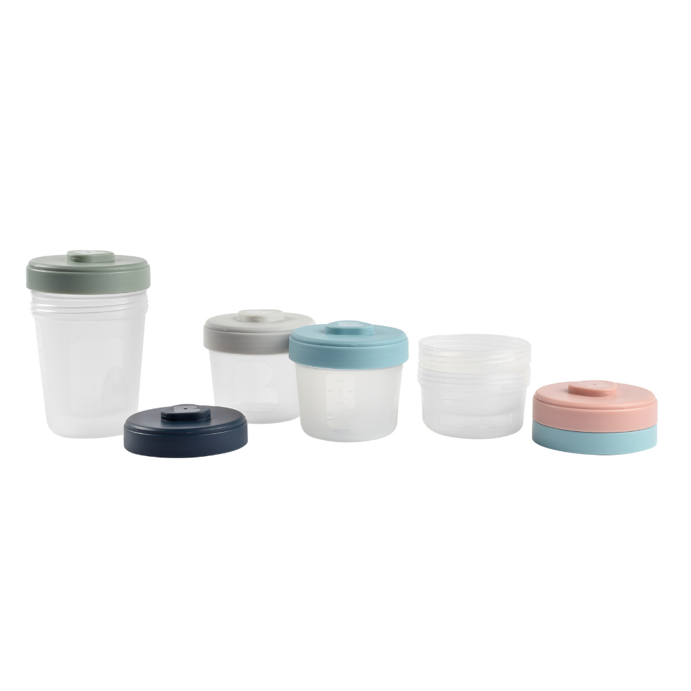 Beaba Pro Food Storage Set - 6 Clip Portions 2x90 ml/2x150ml/2x250 ml (1)
