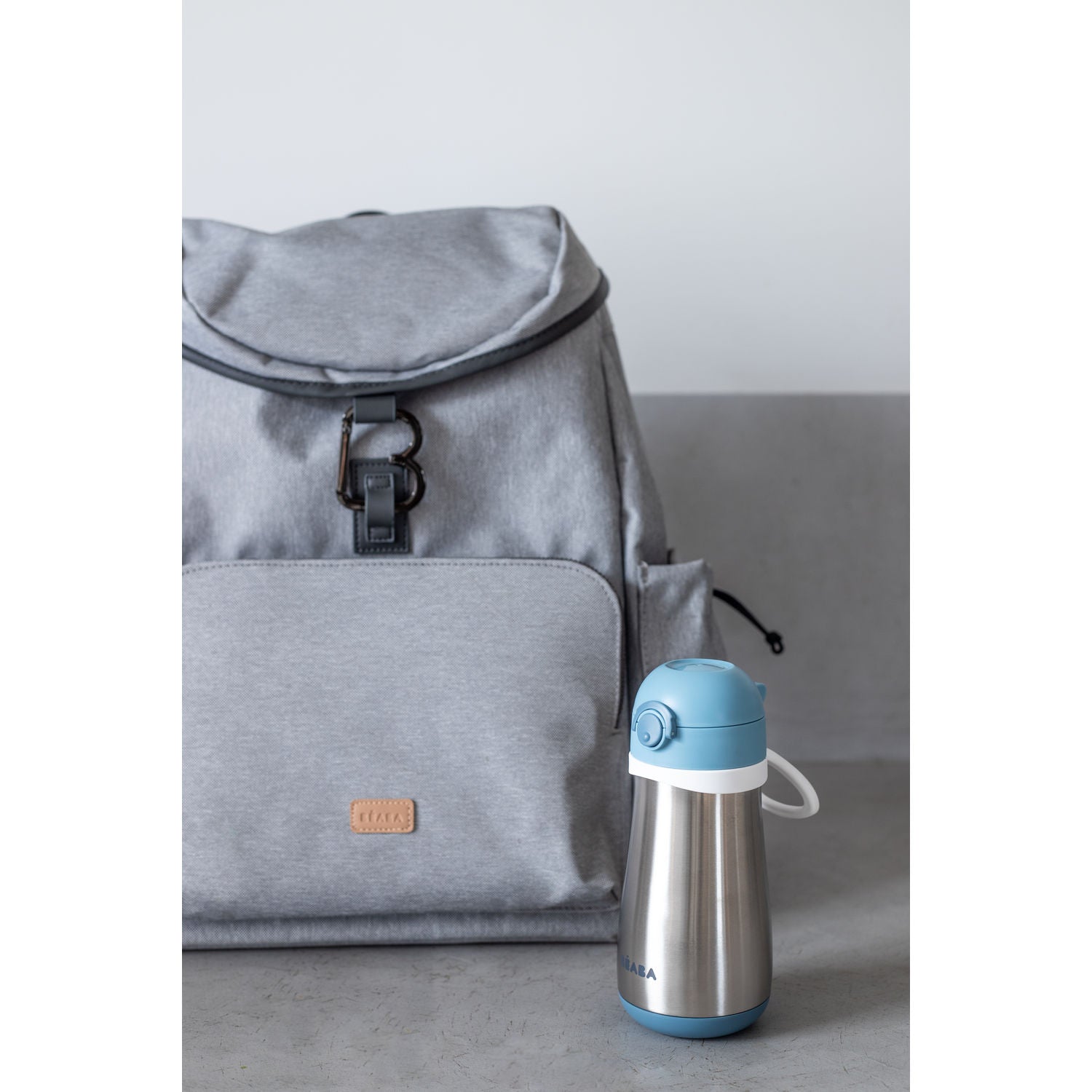 Stainless Steel Spout Bottle - Blue