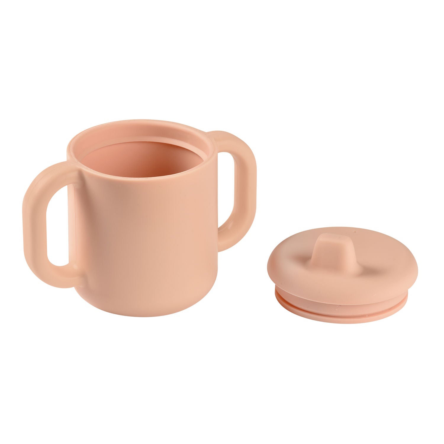 Beaba Silicone Learning Cup with Spout Lid - Pink