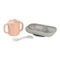 Silicone Learning Set - Pink/Grey
