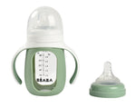 2 in 1 Glass Baby Bottle