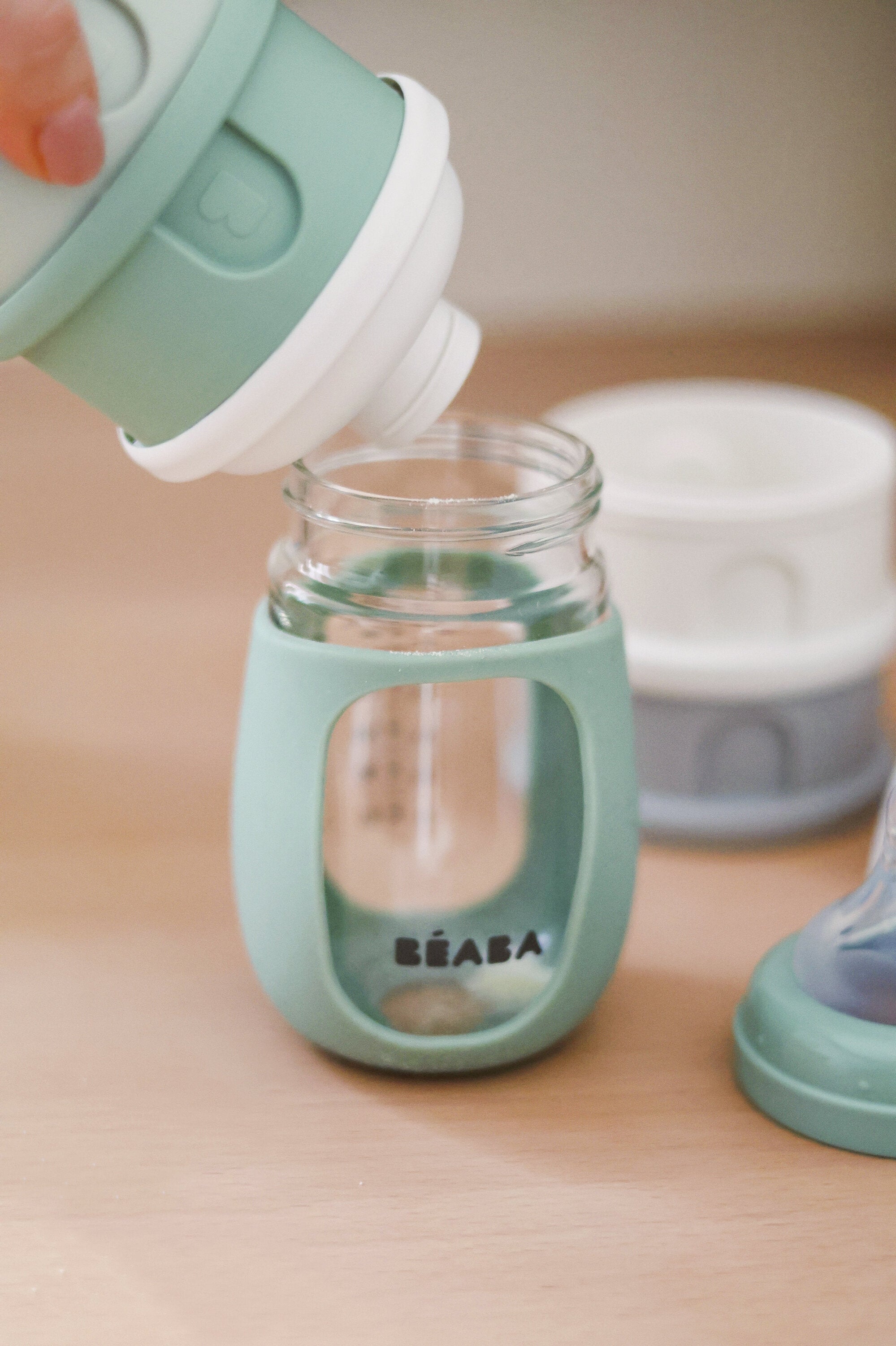 2 in 1 Glass Baby Bottle