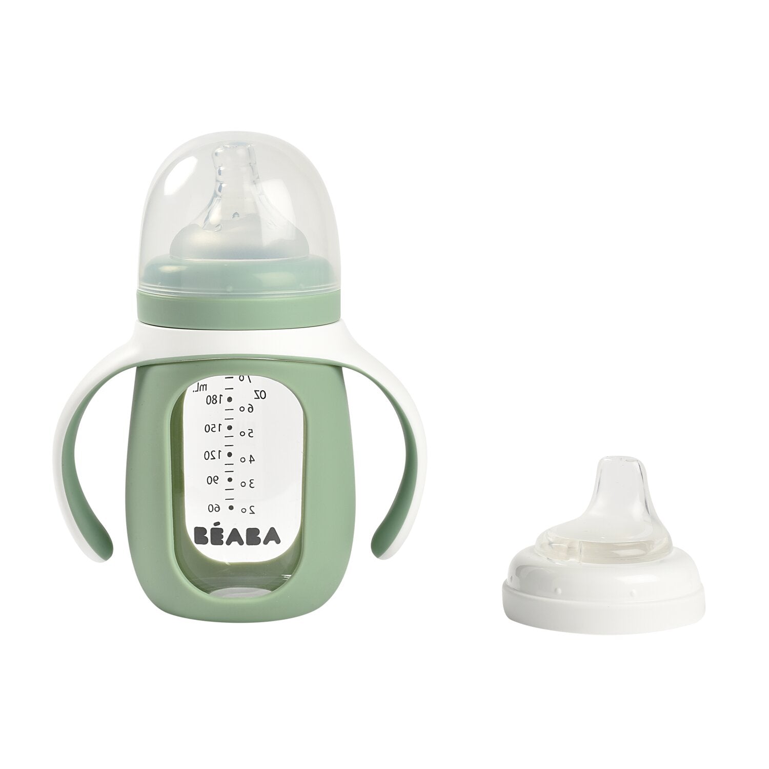 2 in 1 Glass Baby Bottle