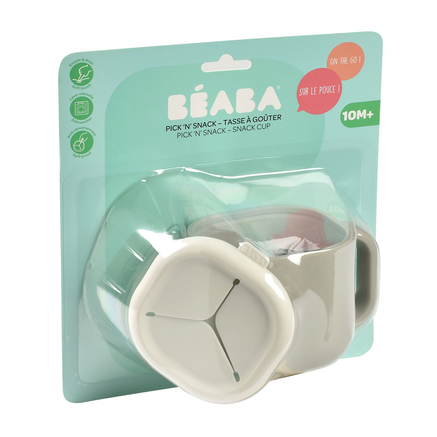 Beaba Pick n Snack Silicone Snack Cup - Velvet Grey