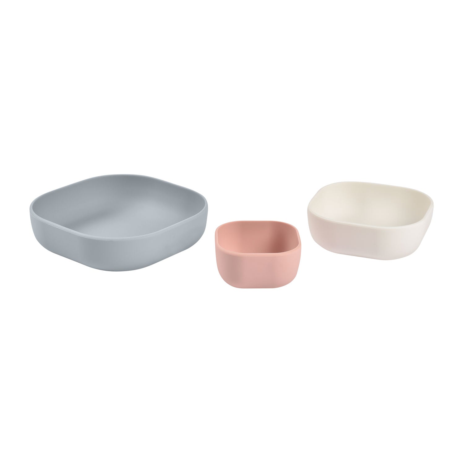 Silicone 3 Piece Nesting Bowl Set - Velvet Grey