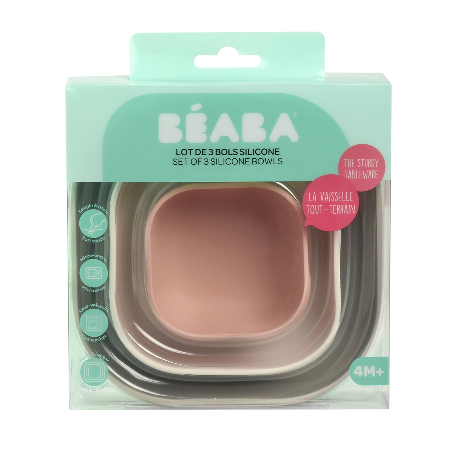 Silicone 3 Piece Nesting Bowl Set - Velvet Grey