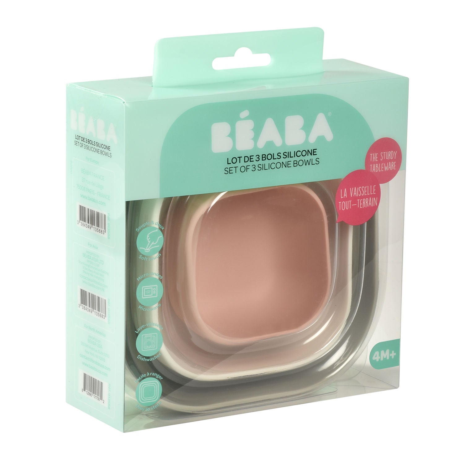 Silicone 3 Piece Nesting Bowl Set - Velvet Grey