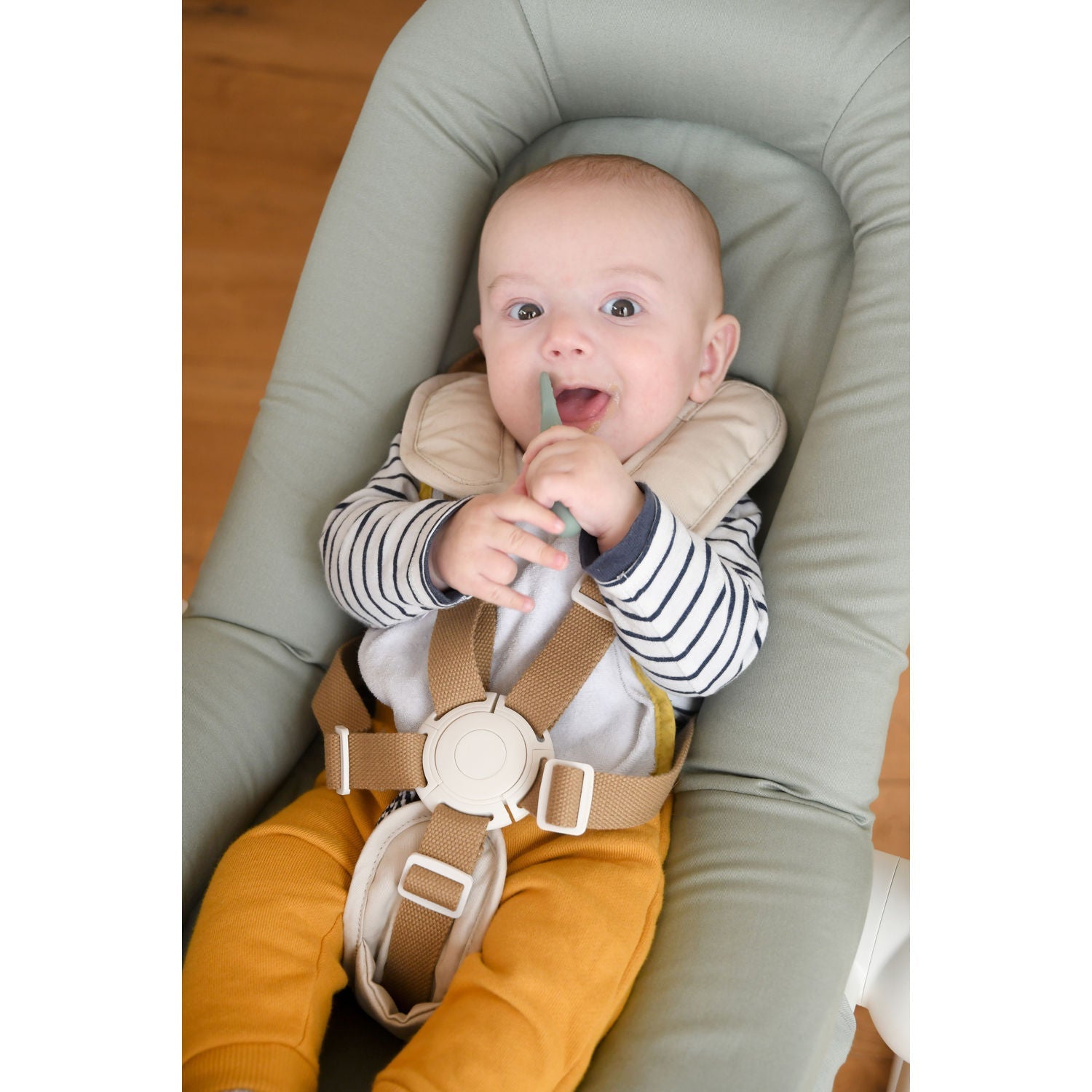 Beaba Silicone Pre-Spoons 2 Pack - Sage Green/Velvet Grey