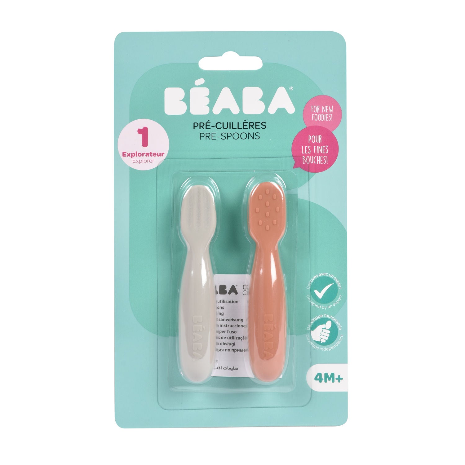 Silicone Pre-Spoons 2 Pack - Terracotta/Velvet Grey