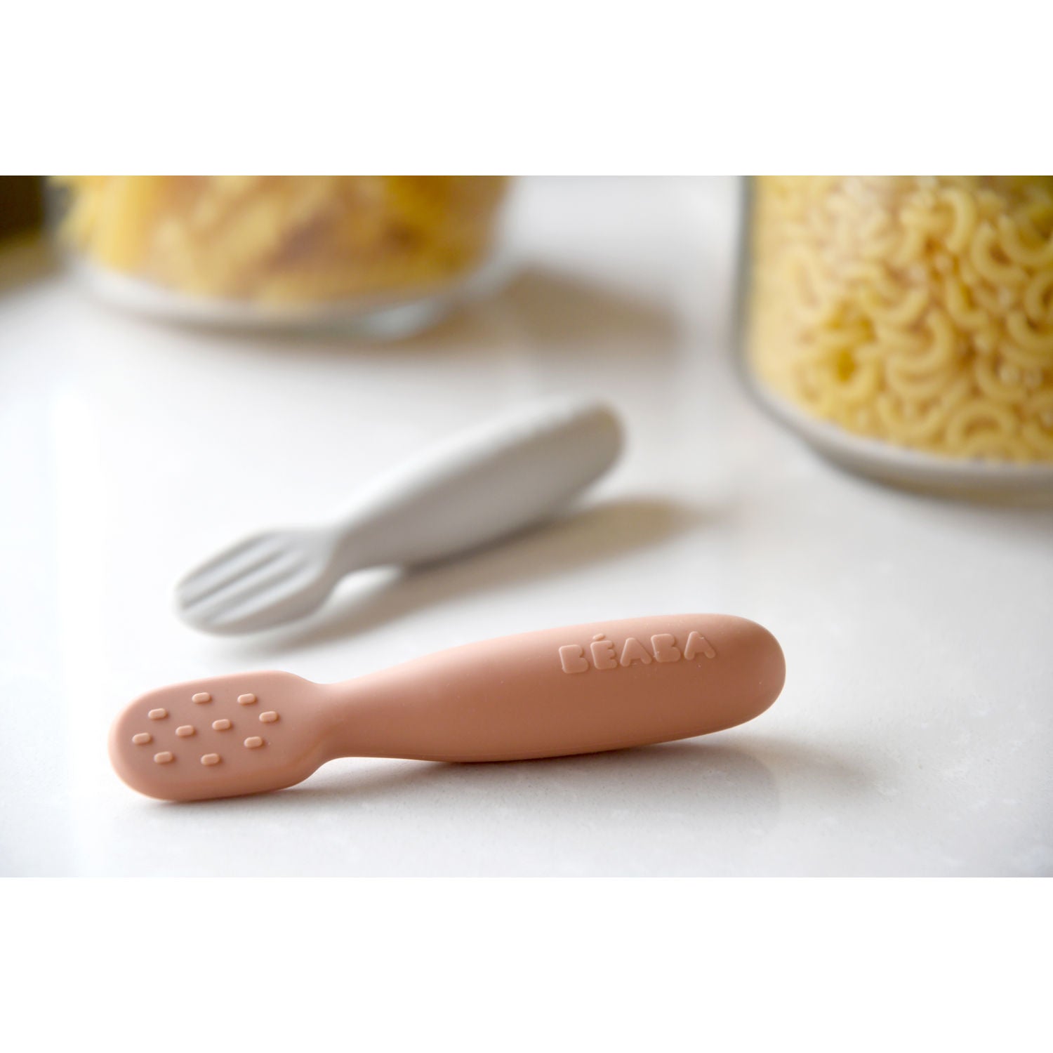 Silicone Pre-Spoons 2 Pack - Terracotta/Velvet Grey