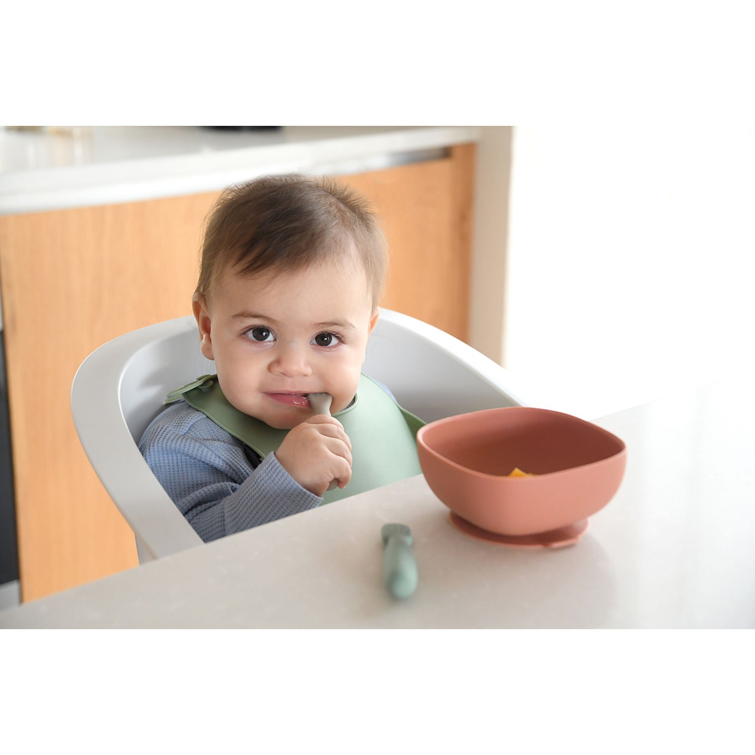 Silicone Pre-Spoons 2 Pack - Terracotta/Velvet Grey