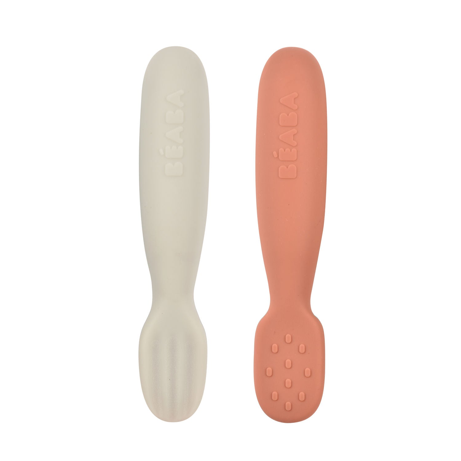 Silicone Pre-Spoons 2 Pack - Terracotta/Velvet Grey