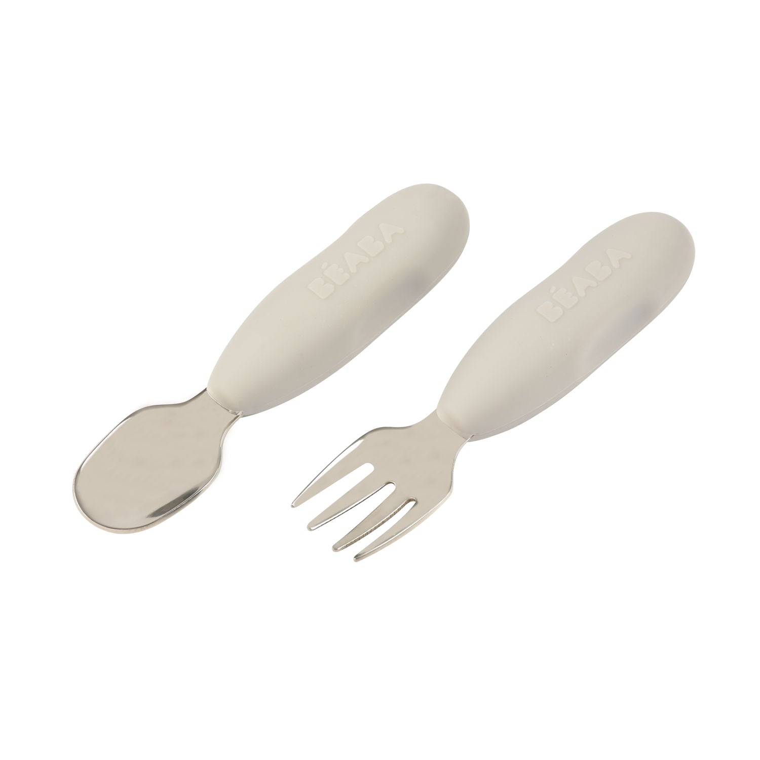 Fork & Spoon Stainless Steel Pre-Cutlery - Velvet Grey