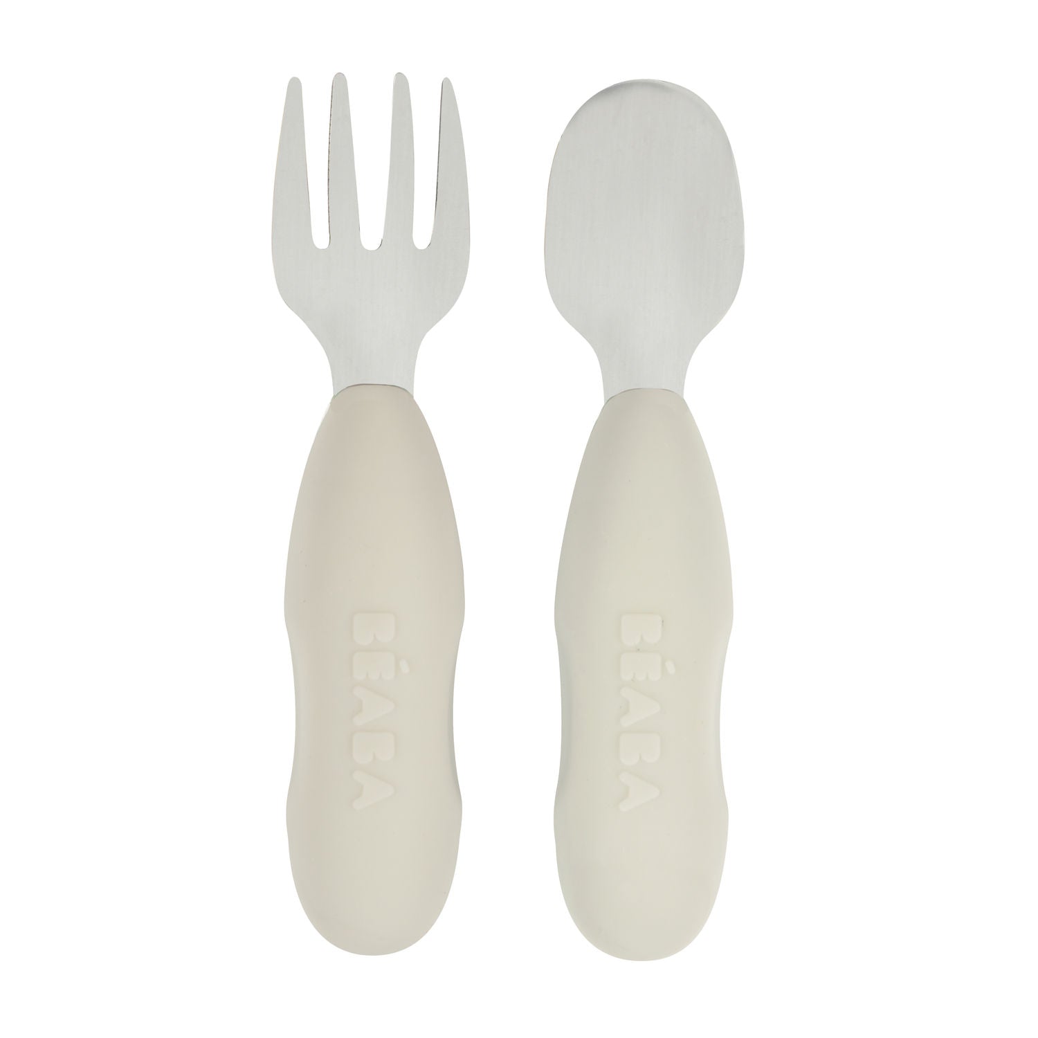 Fork & Spoon Stainless Steel Pre-Cutlery - Velvet Grey