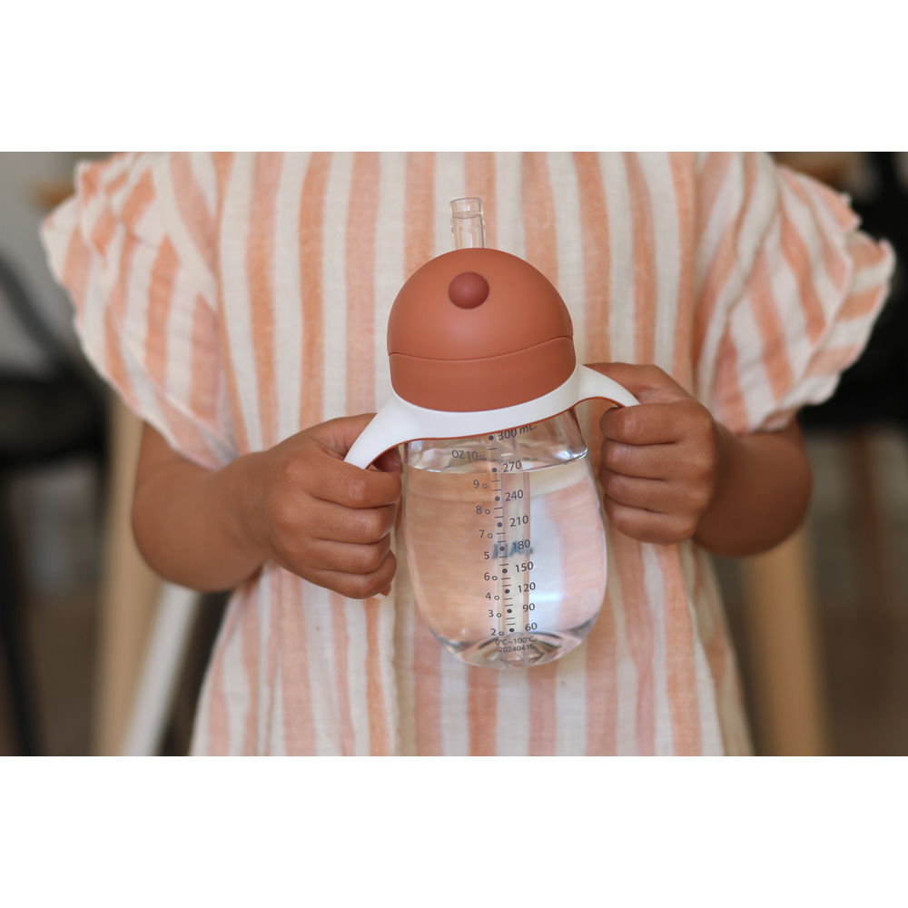 Beaba Straw Cup 300ml - Terracotta