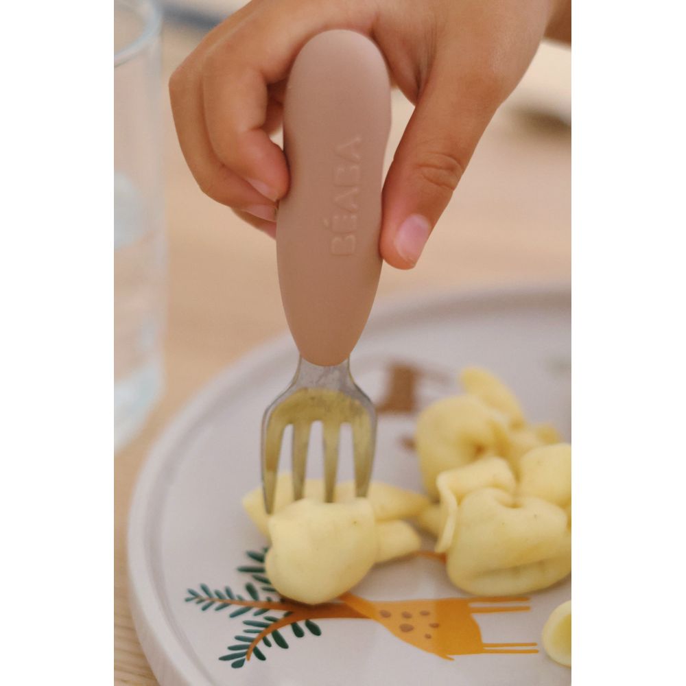 Beaba Fork & Spoon Stainless Steel Pre-Cutlery - Pralin